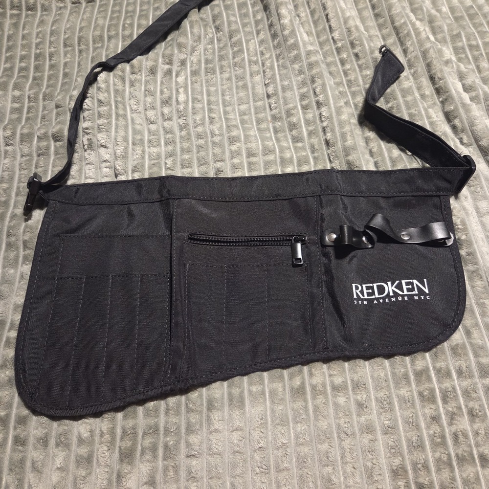 Redken Hairstylist Tool Belt Waist Apron Scissor Holder Pouch Caddy Black NWOT